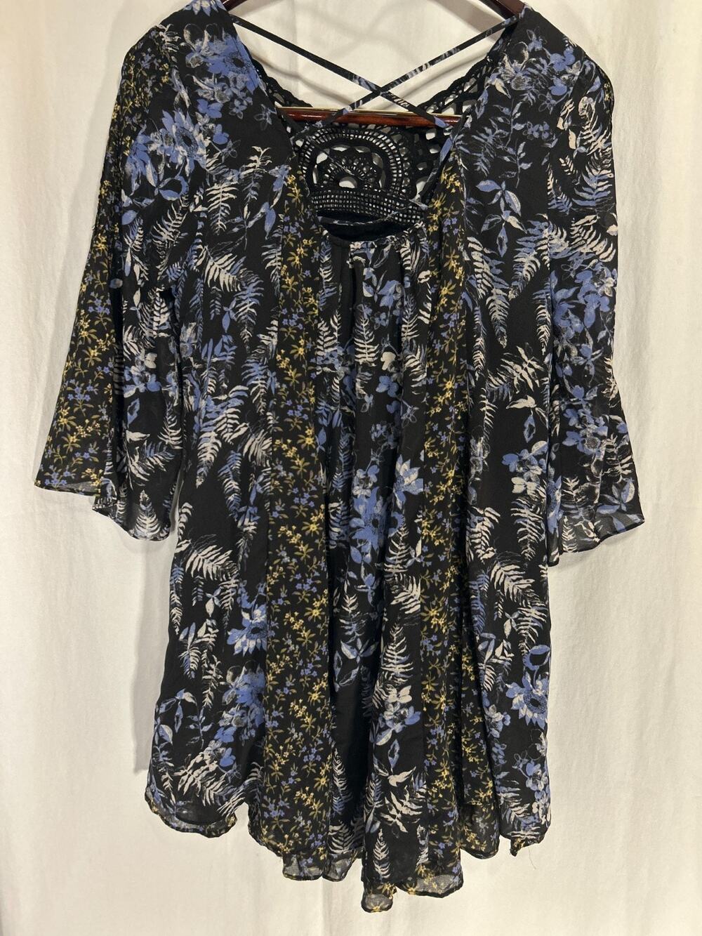 Free People Magic Garden Crochet Size S Swing Dress